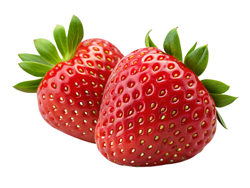 Fresh Strawberry on Transparent Background