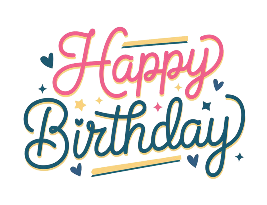 Happy Birthday Text Png