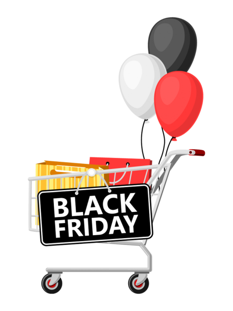 Black Friday Sale Cart PNG Free Download