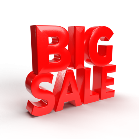 Big Sale 3D Glossy Text Png Free Download