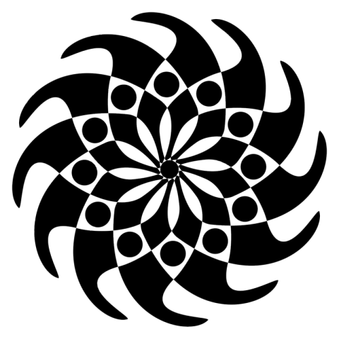 Floral Swirl Mandala Design