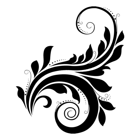 Swirl Floral Element Design