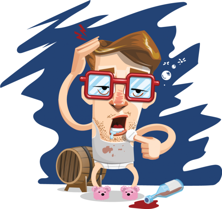 Hangover Cartoon Character Png