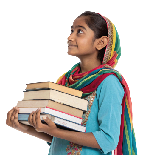 Young  indian school  girl  student png image