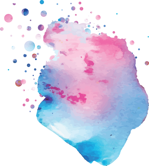 Water Color Stain Badge Design Template