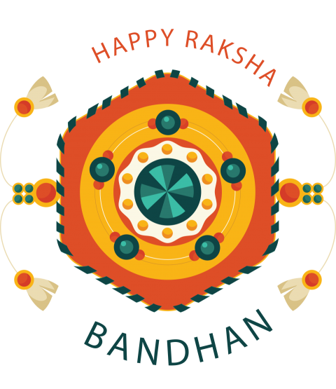 Flat Raksha Bandhan Design Template