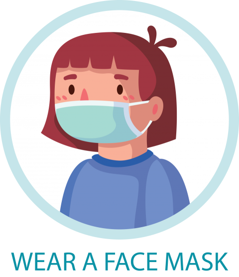 Wear a face mask cartoon