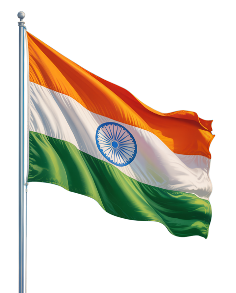 Indian National Flag Waving Png