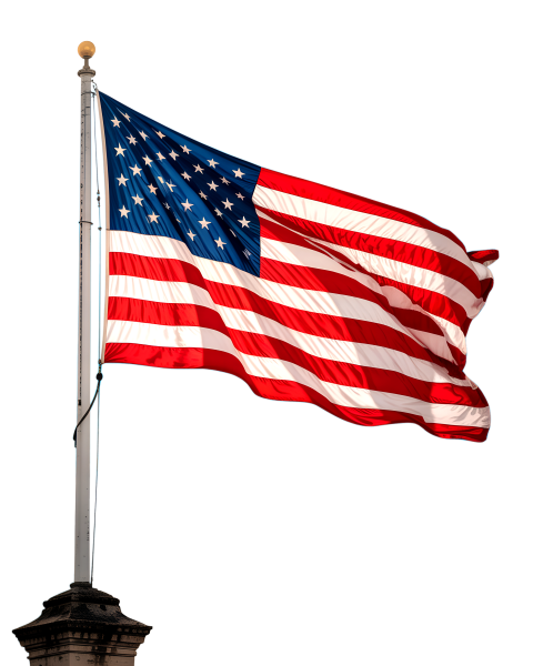 Illustration of the American Flag Waving Png
