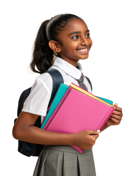 Young school  girl  student png image