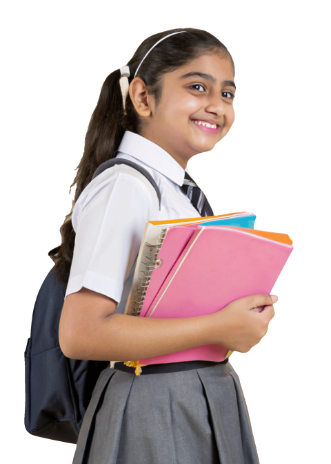 Young indian school girl student png image