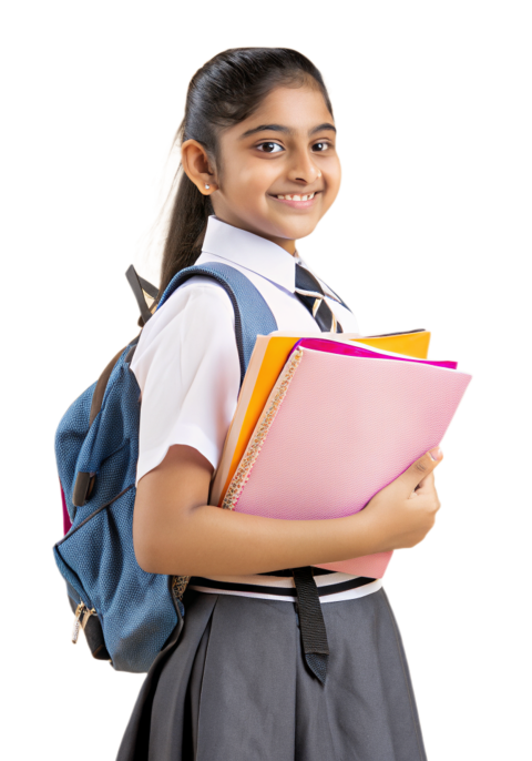 Young  indian school  girl  student png image