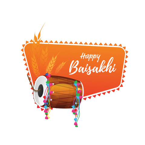 Happy Baisakhi Festival Wishing Background Png