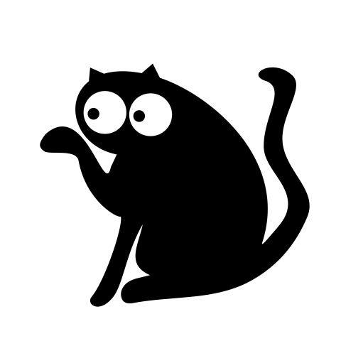 Cute Funny Black  Silhouette Png