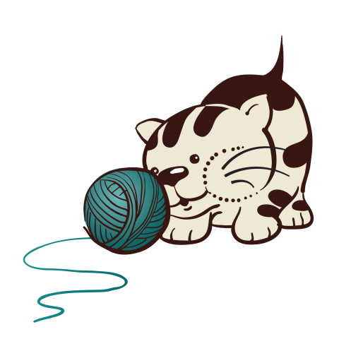 Cute Cat with Woolen