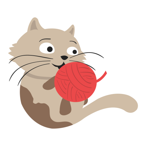 Cute Cat with Woolen