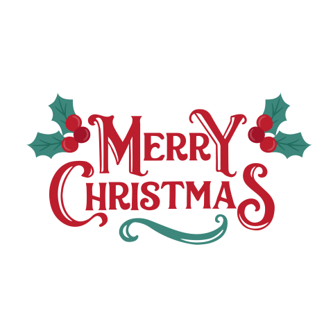 Merry Christmas Lettering Badge PNG