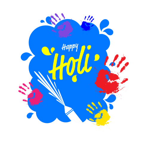 Happy Holi Wish Sticker Design