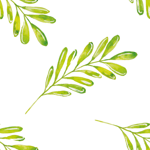 Watercolor Leaves Seamless Pattern Png