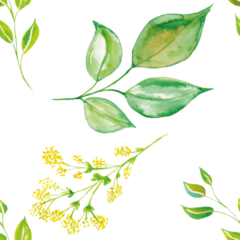 Watercolor Leaves Seamless Pattern Png