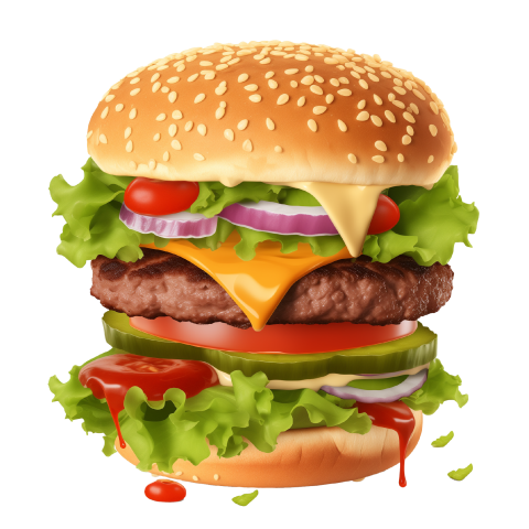 Big Size Hamburger PNG Image Download