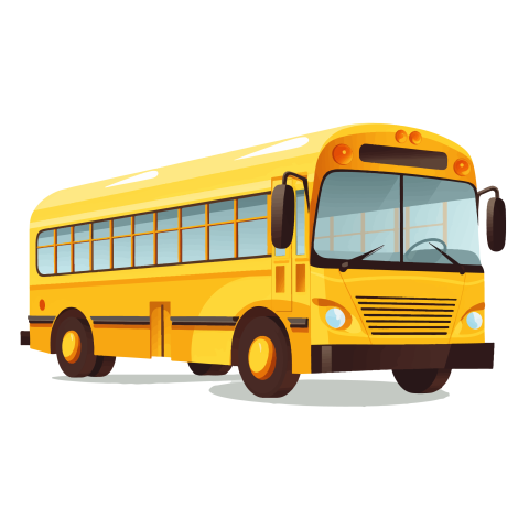 School Bus Illustration PNG Download