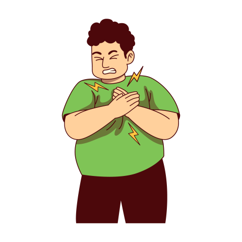 Heart Disease Male Illustration Png