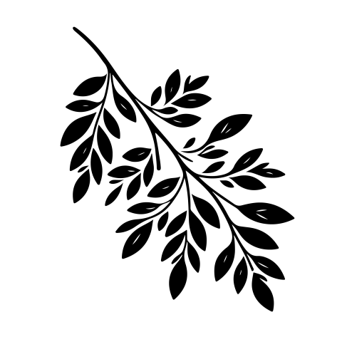 Silhouette PNG Leaves Branch