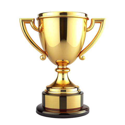 Golden award trophy png