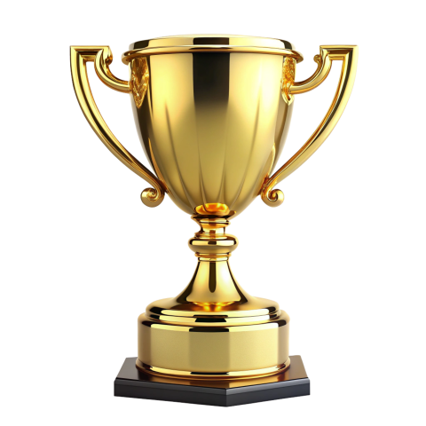 Golden award trophy png