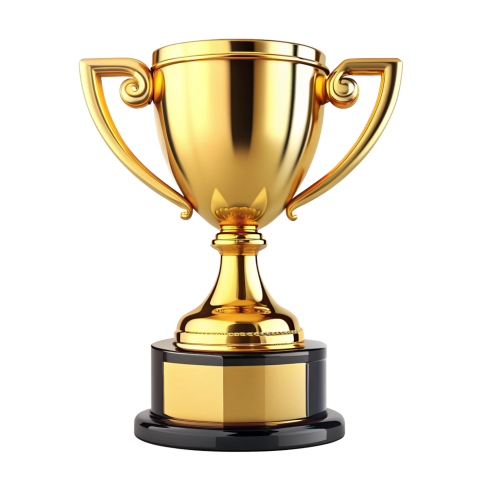 Golden award cup png