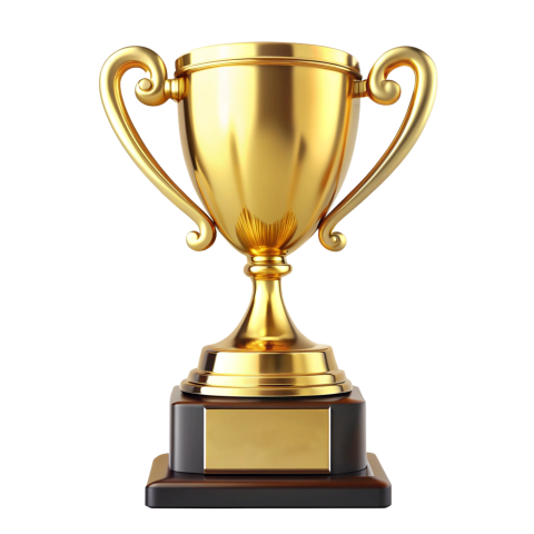 Golden award cup png