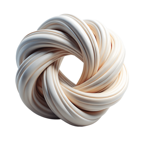 Abstract twisted 3d shape png