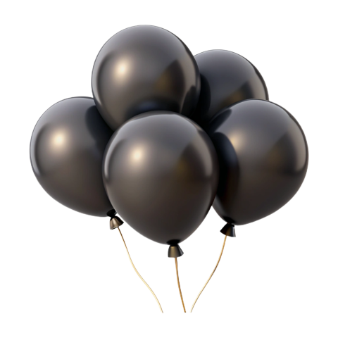 Black balloons png image