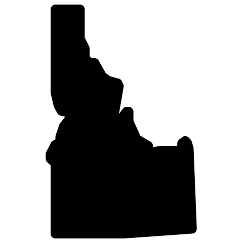 idaho map png vector