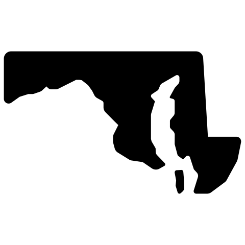 maryland map png vector