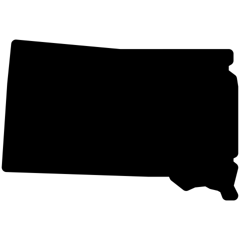 south dakota map png vector