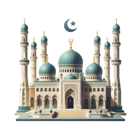3d Mosque illustration png vector