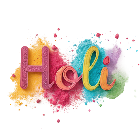 Holi text png image