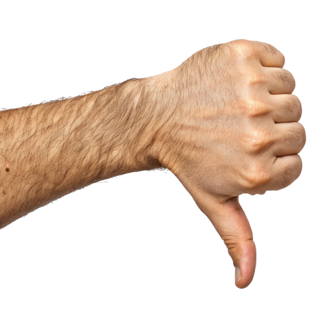 Hand gesture dislike png