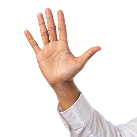Hand gesture high five png