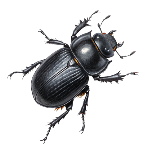 Black  dung beetle image png