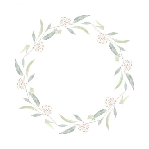 Floral frame on transparent png illustration