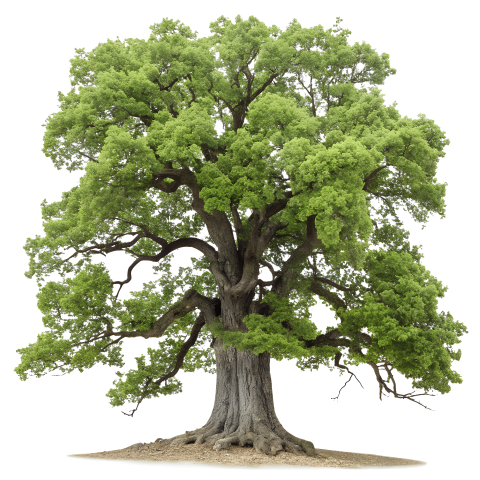 Green old big tree png image