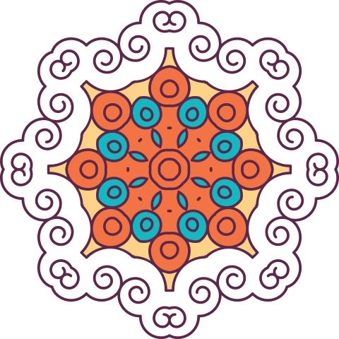 Round Floral Decorative ornaments Png