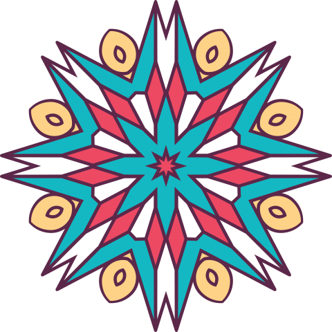 Round Floral Decorative ornaments Png