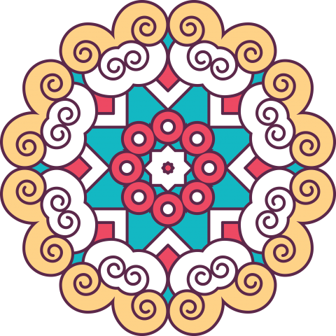 Round Floral Decorative ornaments Png