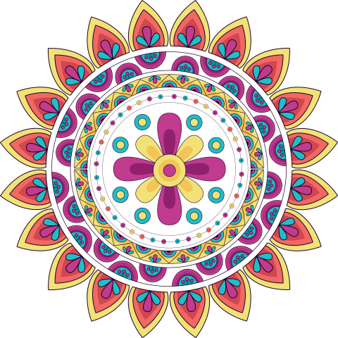 Floral Decorative Mandala Png