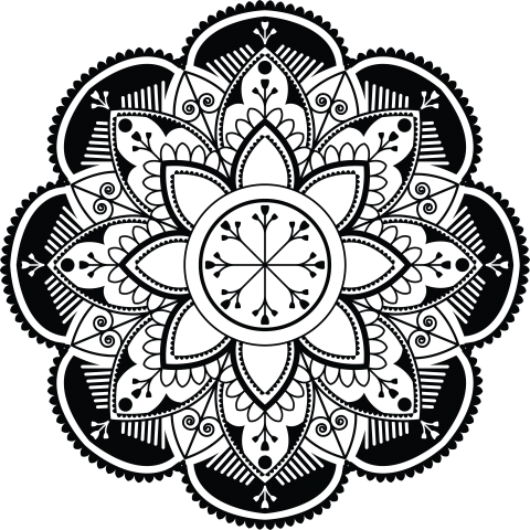 Round Floral Decorative ornaments Png