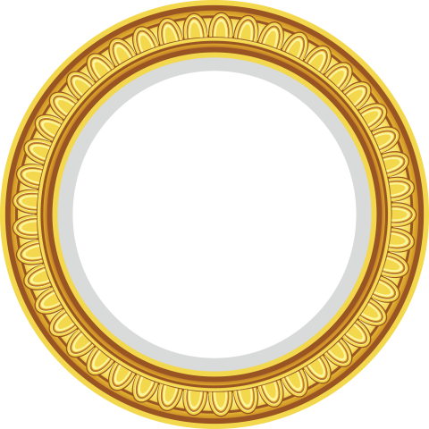 Golden Round Frame Png